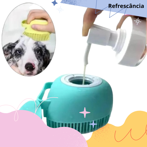 Kit de Banho PetCare com Escova e Luvas de Massagem