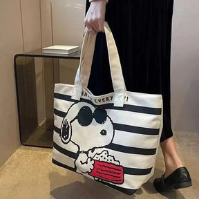 Bolsa de Lona Snoopy com Grande Capacidade para Estudantes e Mamães