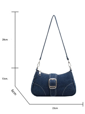 Bolsa Jeans Pequena Transversal Feminina