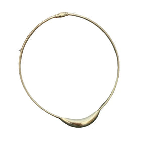 Choker Colar Moderno em Aço Inoxidável com Banho de Ouro e Prata