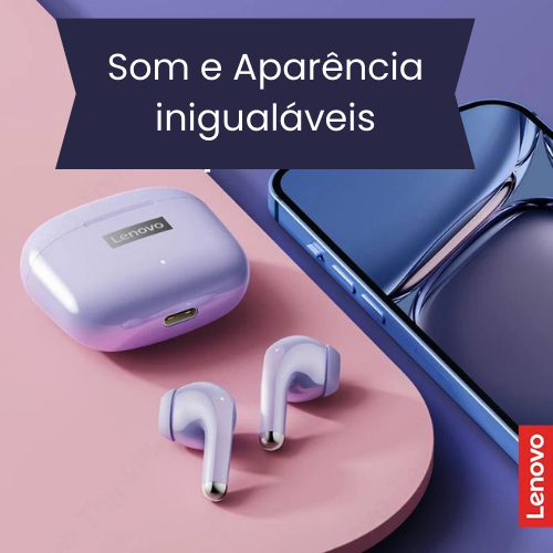 Fones de Ouvido Lenovo-LP40 Pro TWS Bluetooth